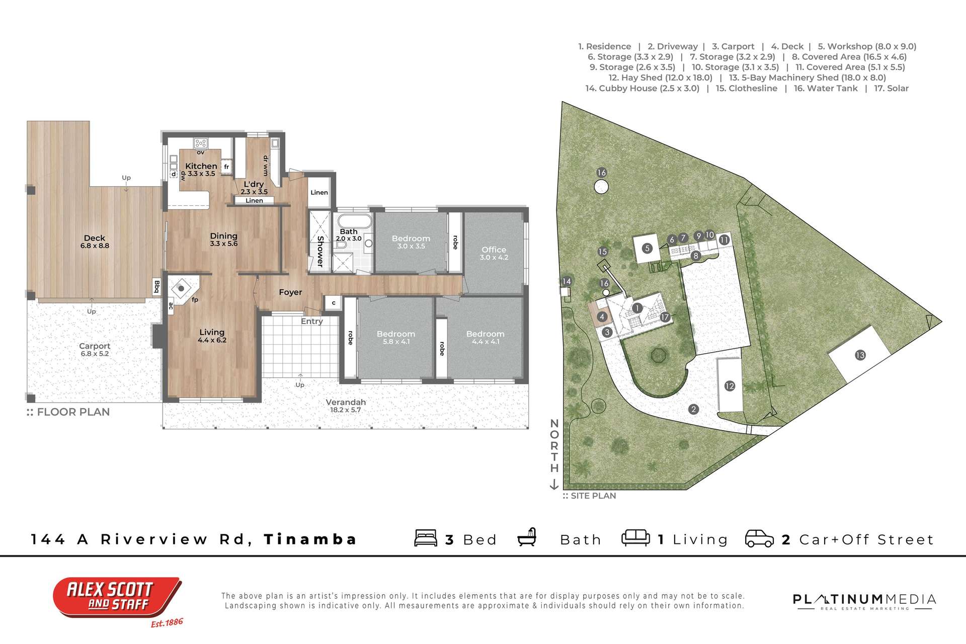 144A Riverview Road, Tinamba For Sale by Farmbuy.com - floorplan 1