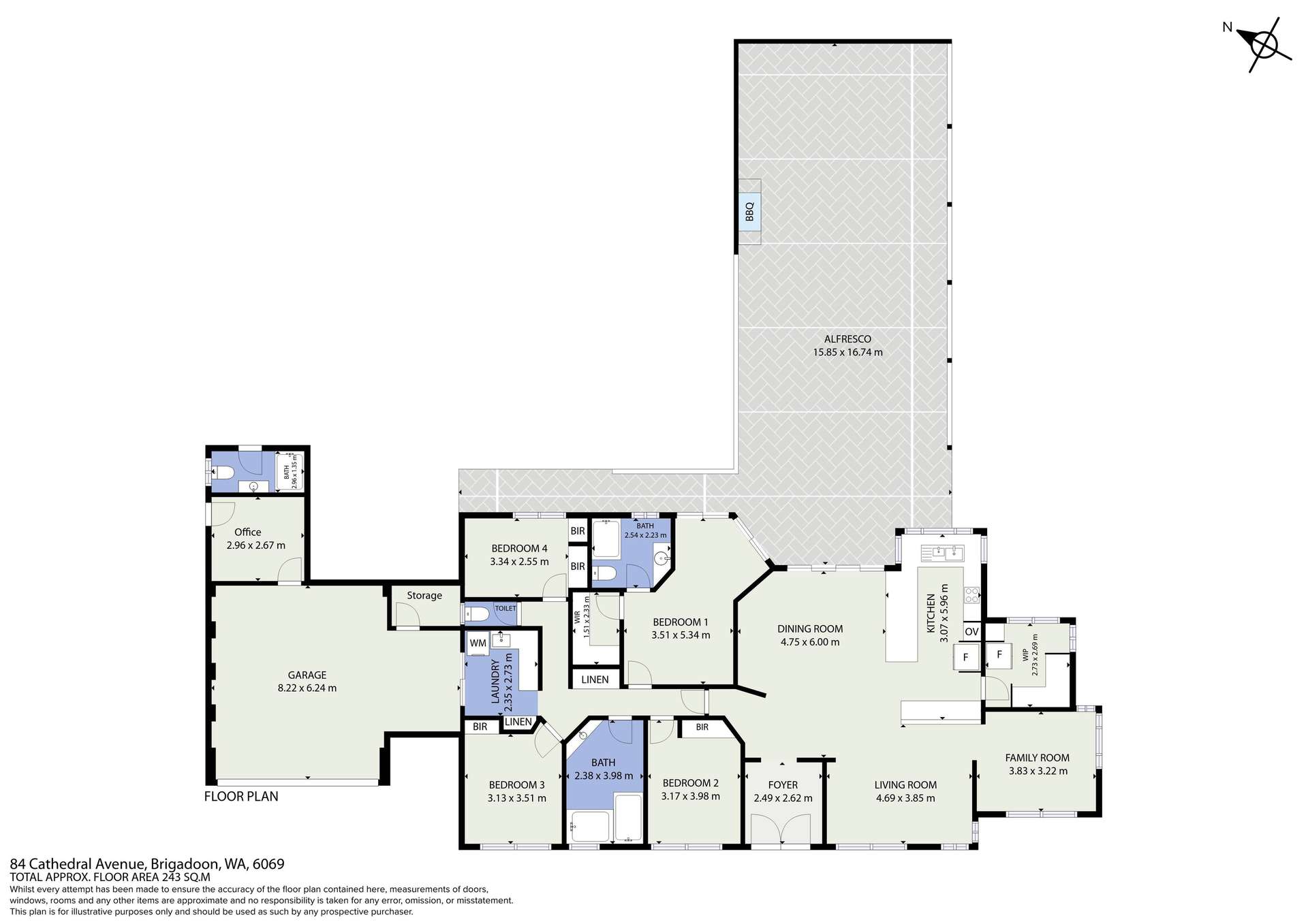 84 Cathedral Avenue, Brigadoon For Sale by Farmbuy.com - floorplan 1