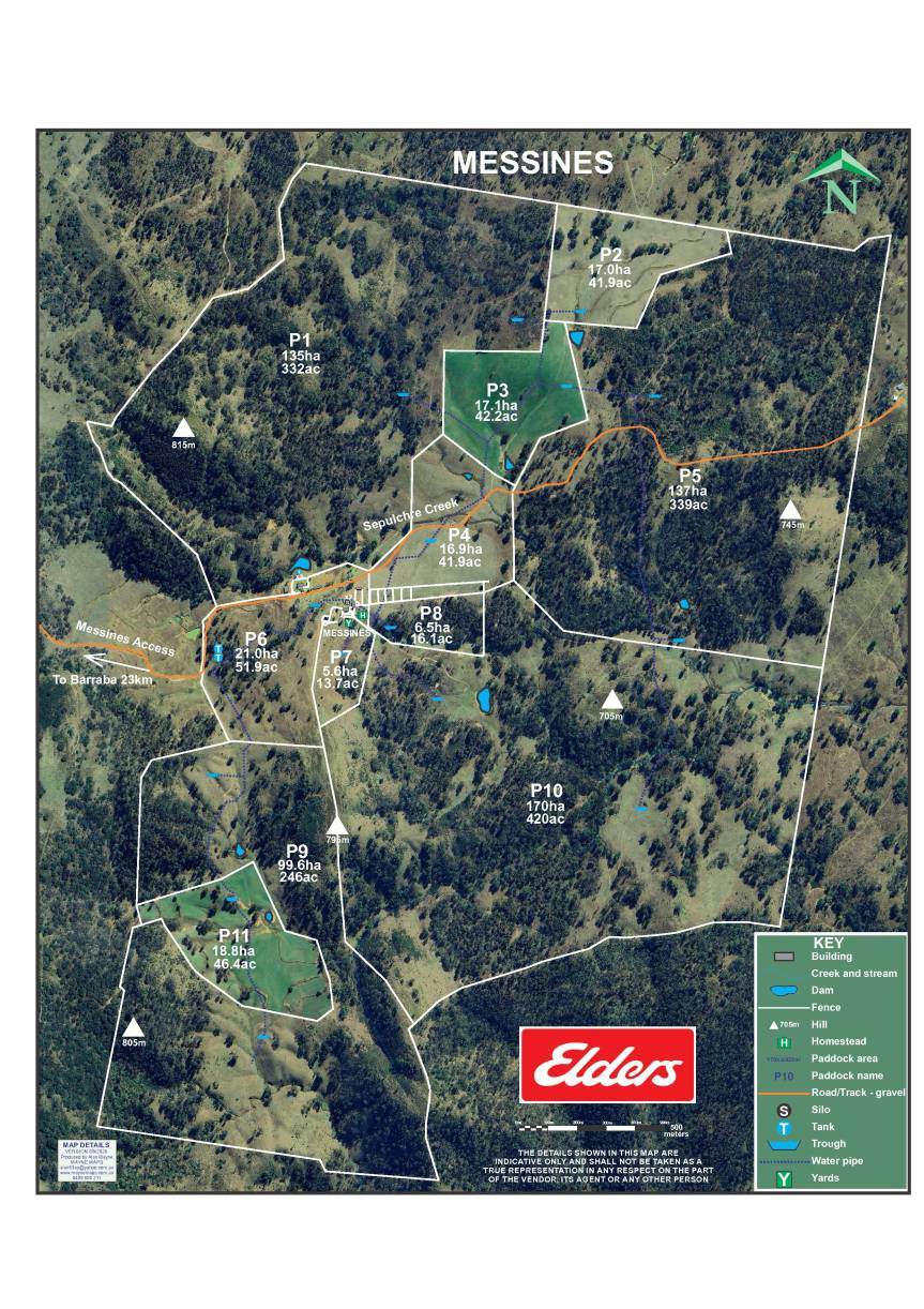 Messines, 1210 MacIntyre Road, Barraba For Sale by Farmbuy.com - floorplan 1