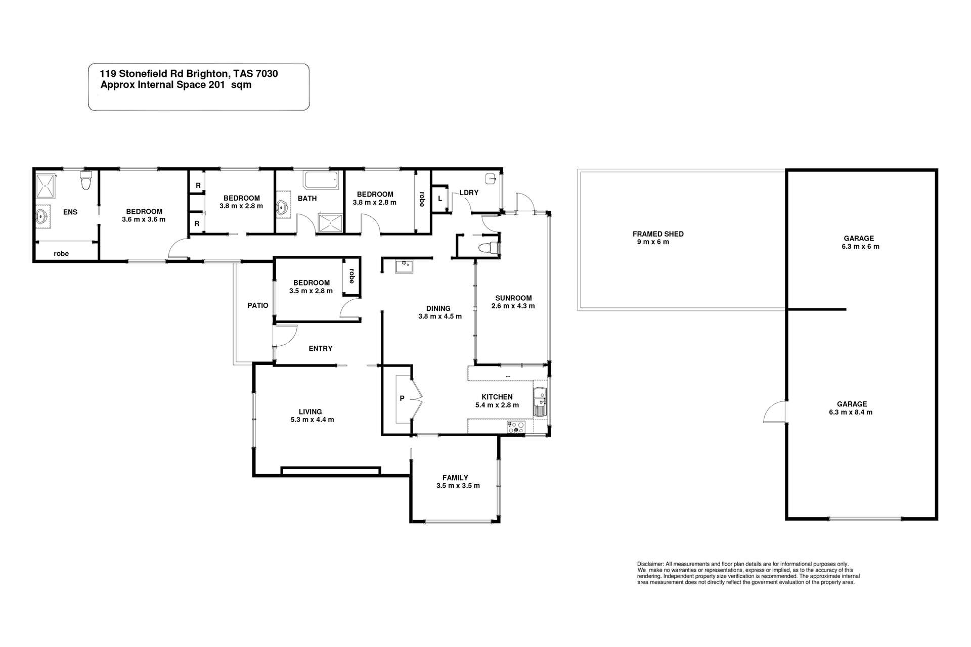 119 Stonefield Road, Brighton For Sale by Farmbuy.com - floorplan 1
