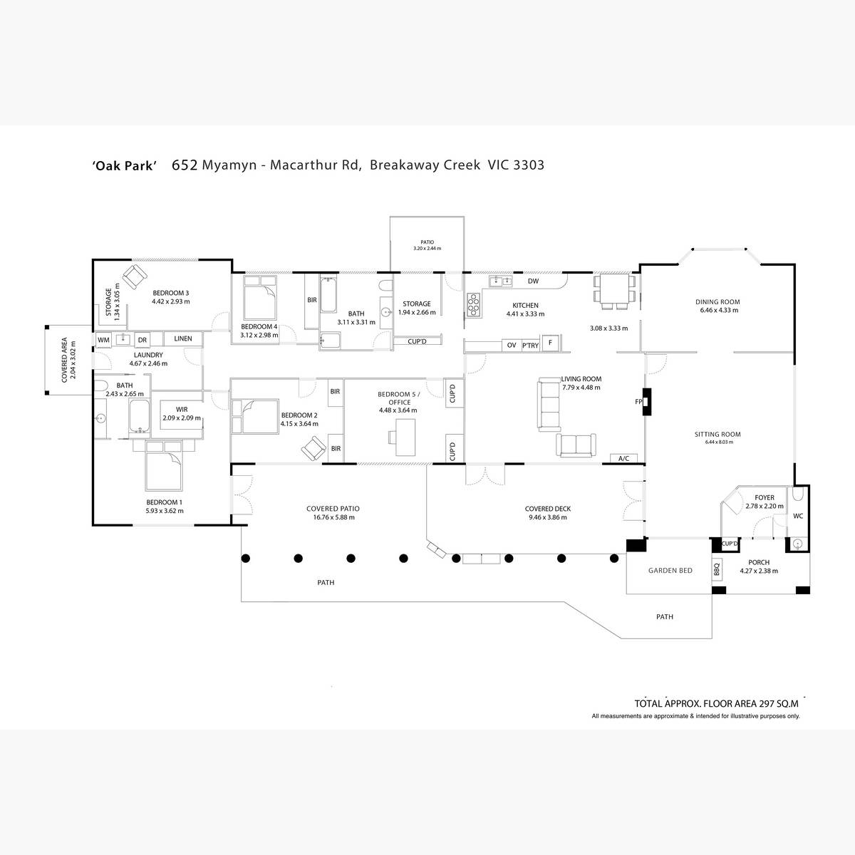 'Oak Park' 652 Myamyn-Macarthur Road, Breakaway Creek For Sale by Farmbuy.com - floorplan 1