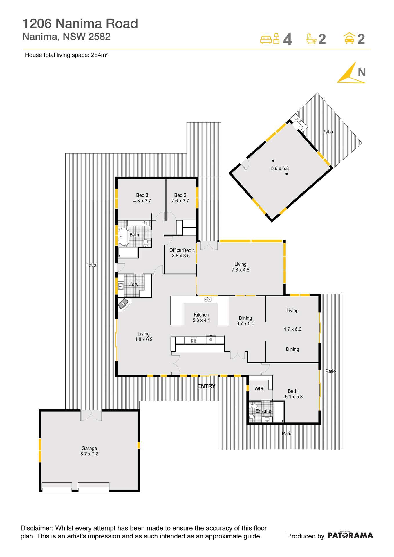 "Woodhill", 1206 Nanima Road, Nanima Auction by Farmbuy.com - floorplan 1