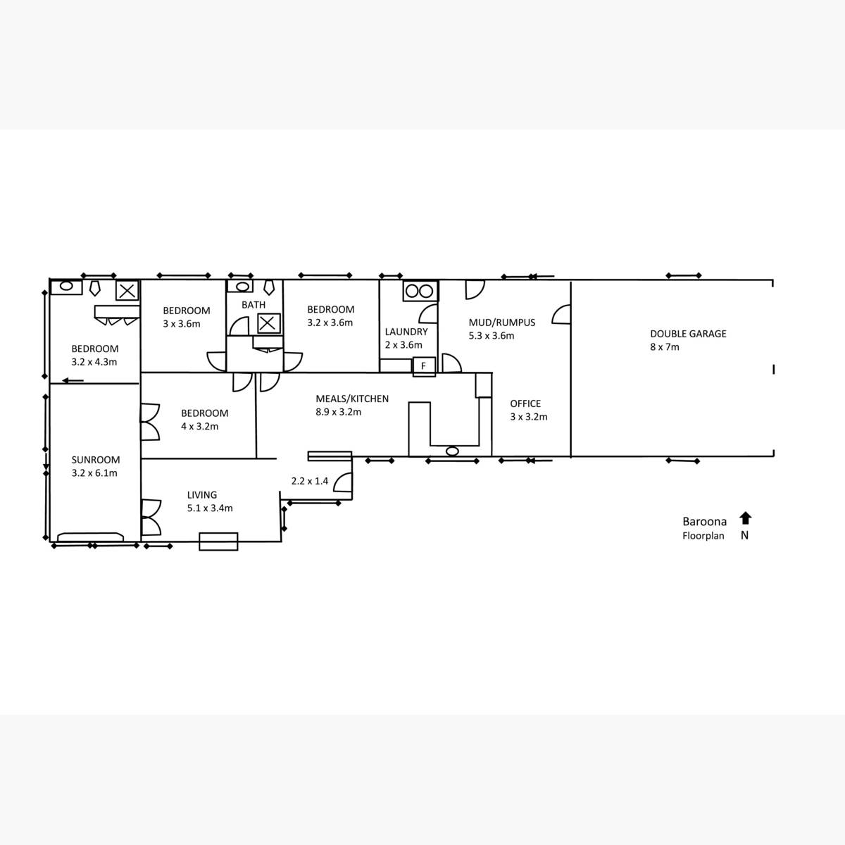 'Baroona' 33 North Road, Mortlake For Sale by Farmbuy.com - floorplan 1