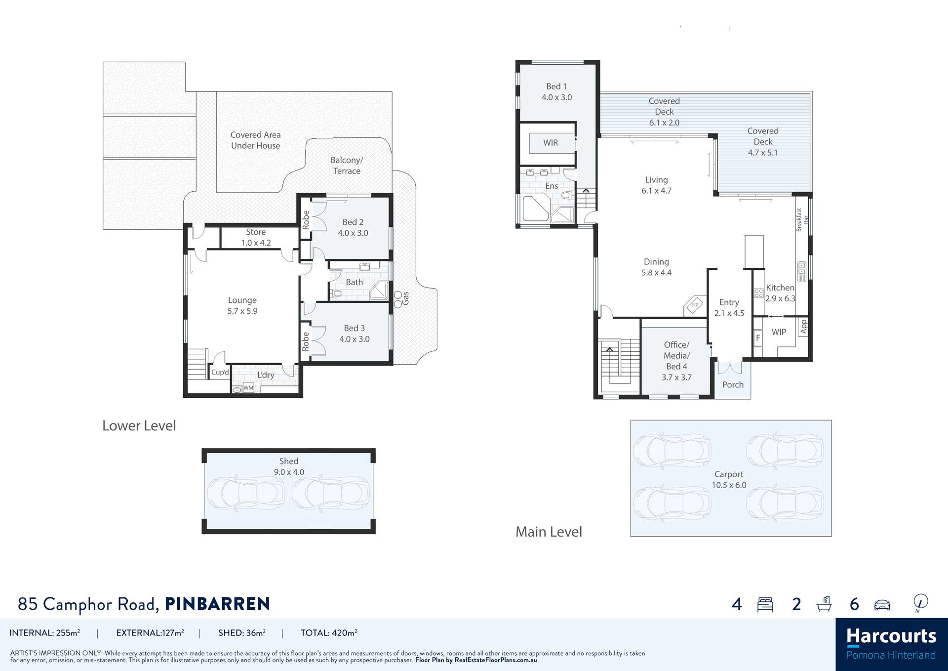 85 Camphor Road, Pinbarren For Sale by Farmbuy.com - floorplan 1