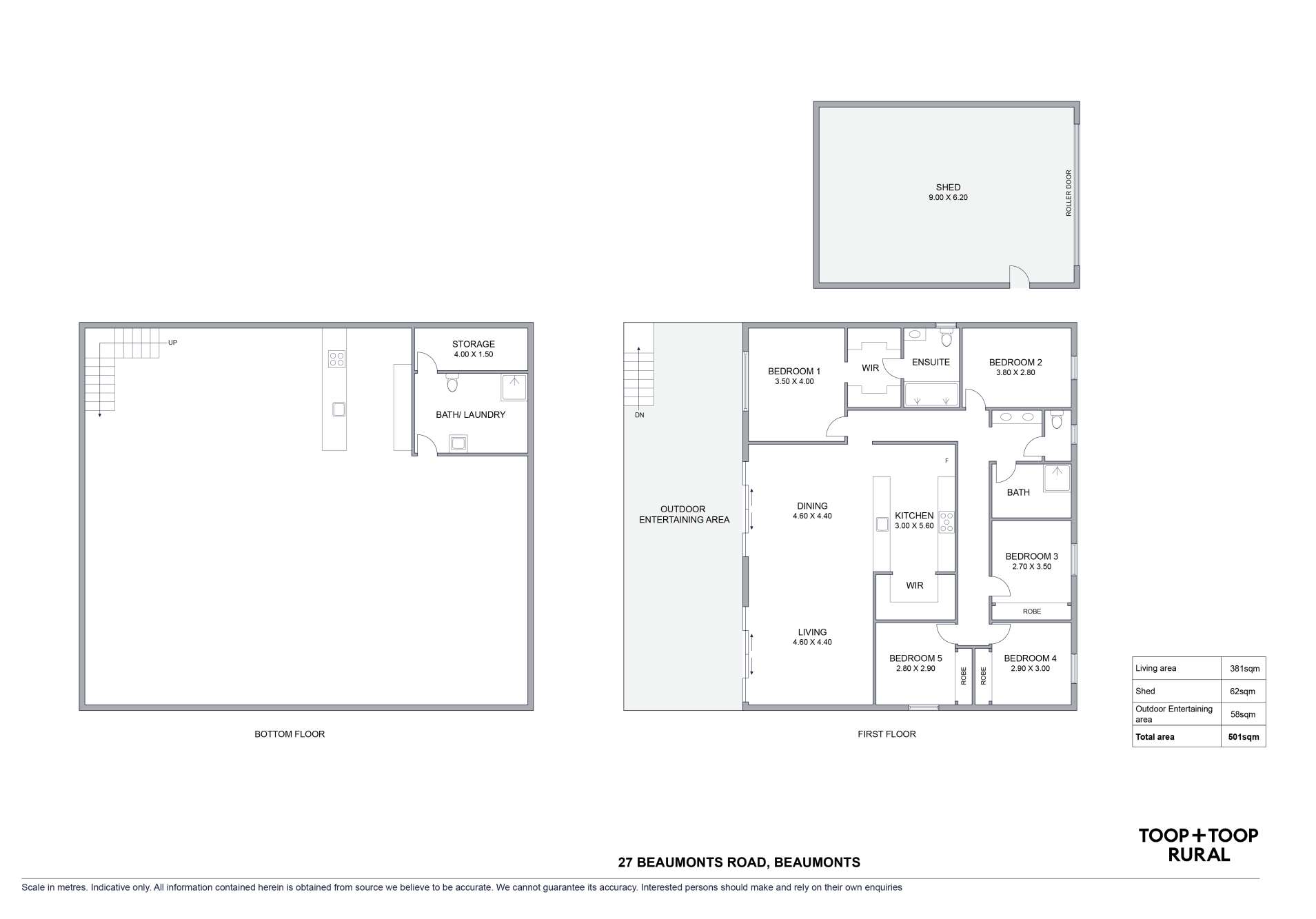 27 Beaumonts Road, Beaumonts For Sale by Farmbuy.com - floorplan 1