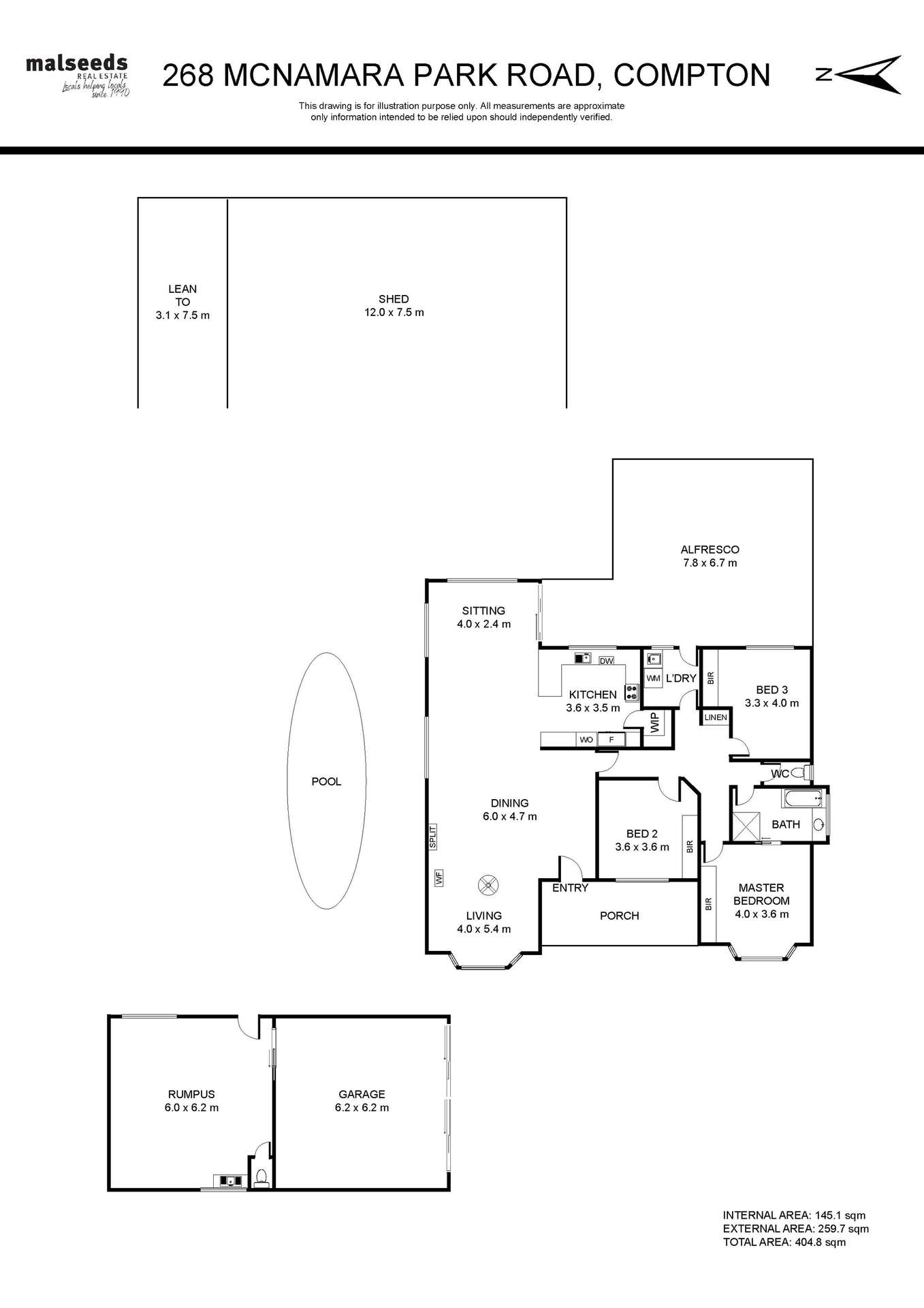 268 Mcnamara Park Road, Compton For Sale by Farmbuy.com - floorplan 1