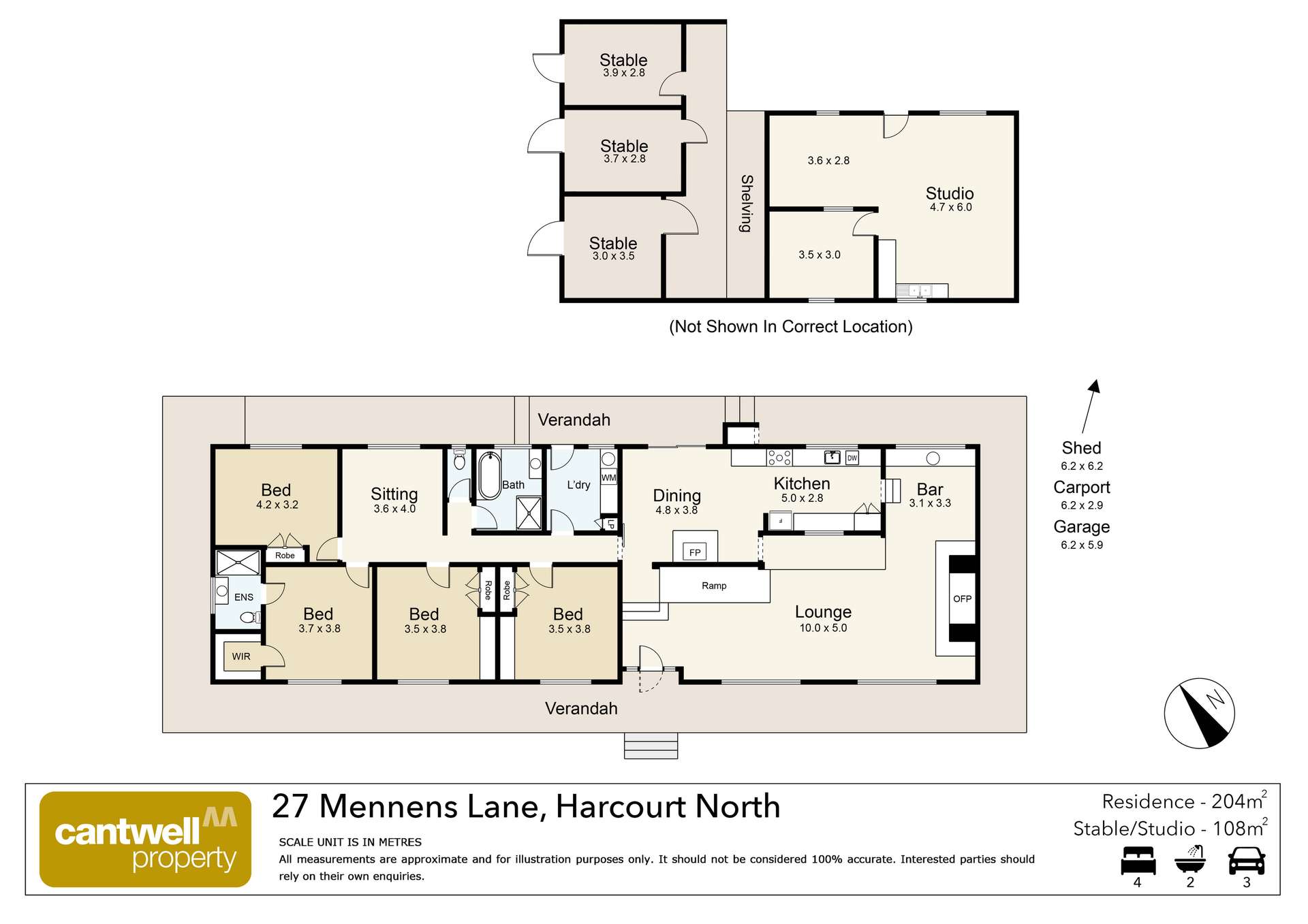 27 Mennens Lane, Harcourt North For Sale by Farmbuy.com - floorplan 1
