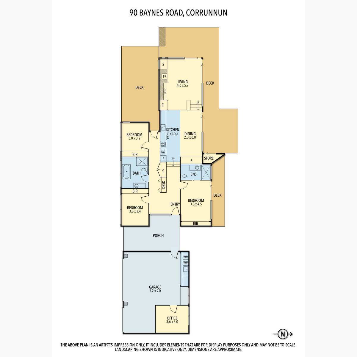 90 Baynes Road, Corunnun For Sale by Farmbuy.com - floorplan 1