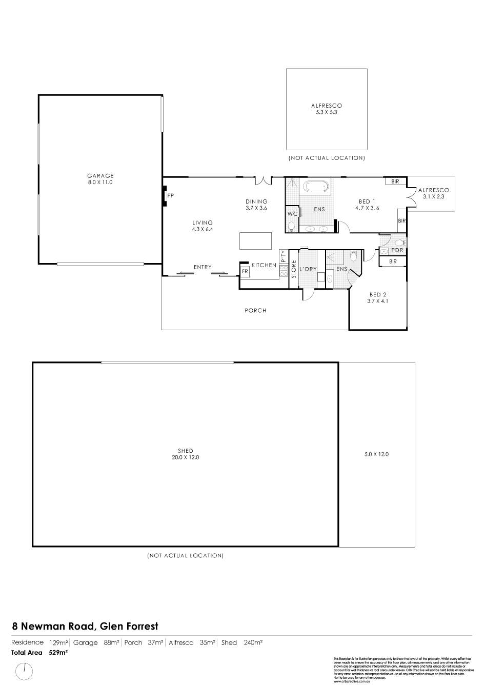 8 Newman Road, Glen Forrest For Sale by Farmbuy.com - floorplan 1