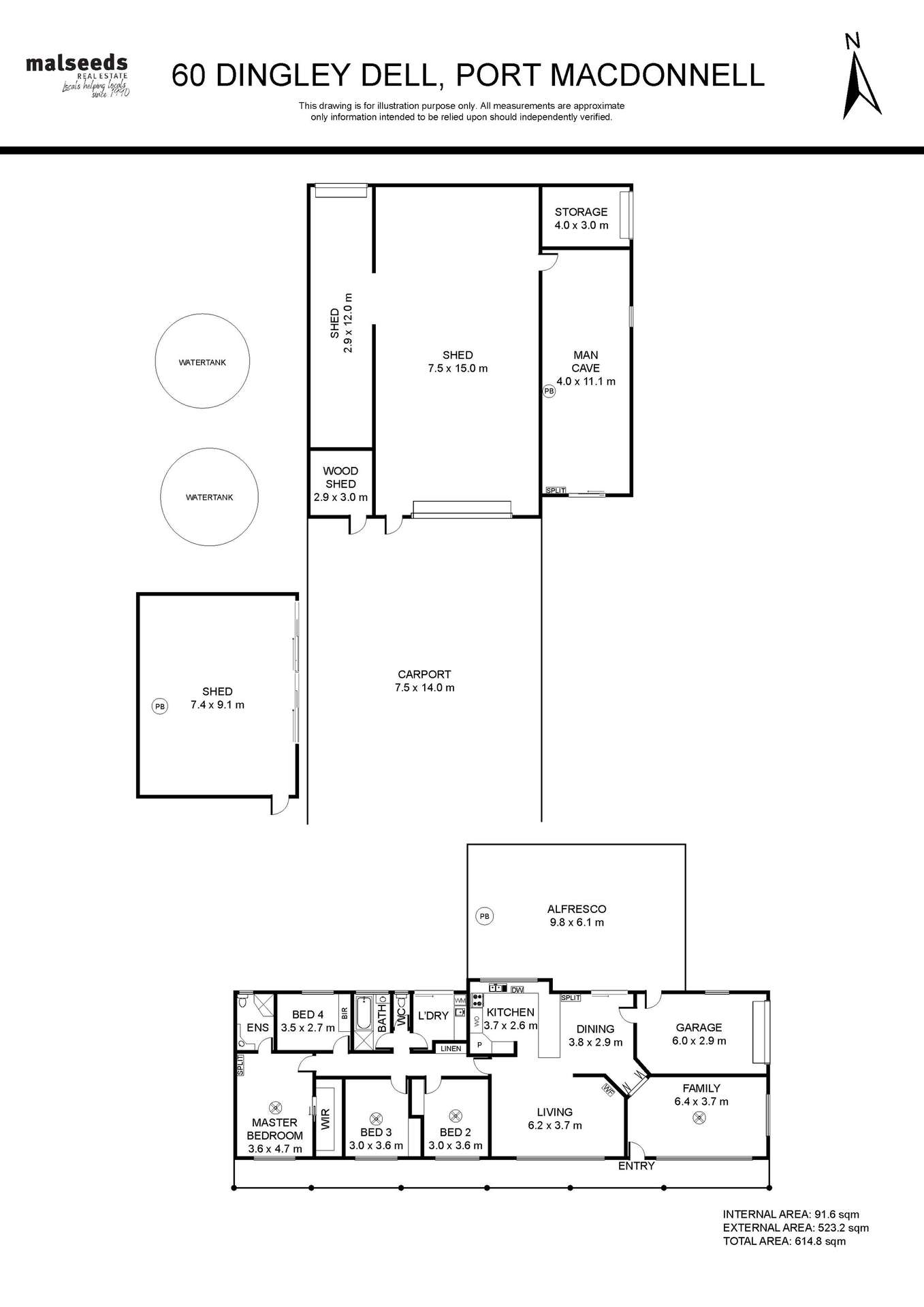 60 Dingley Dell Road, Port Macdonnell For Sale by Farmbuy.com - floorplan 1