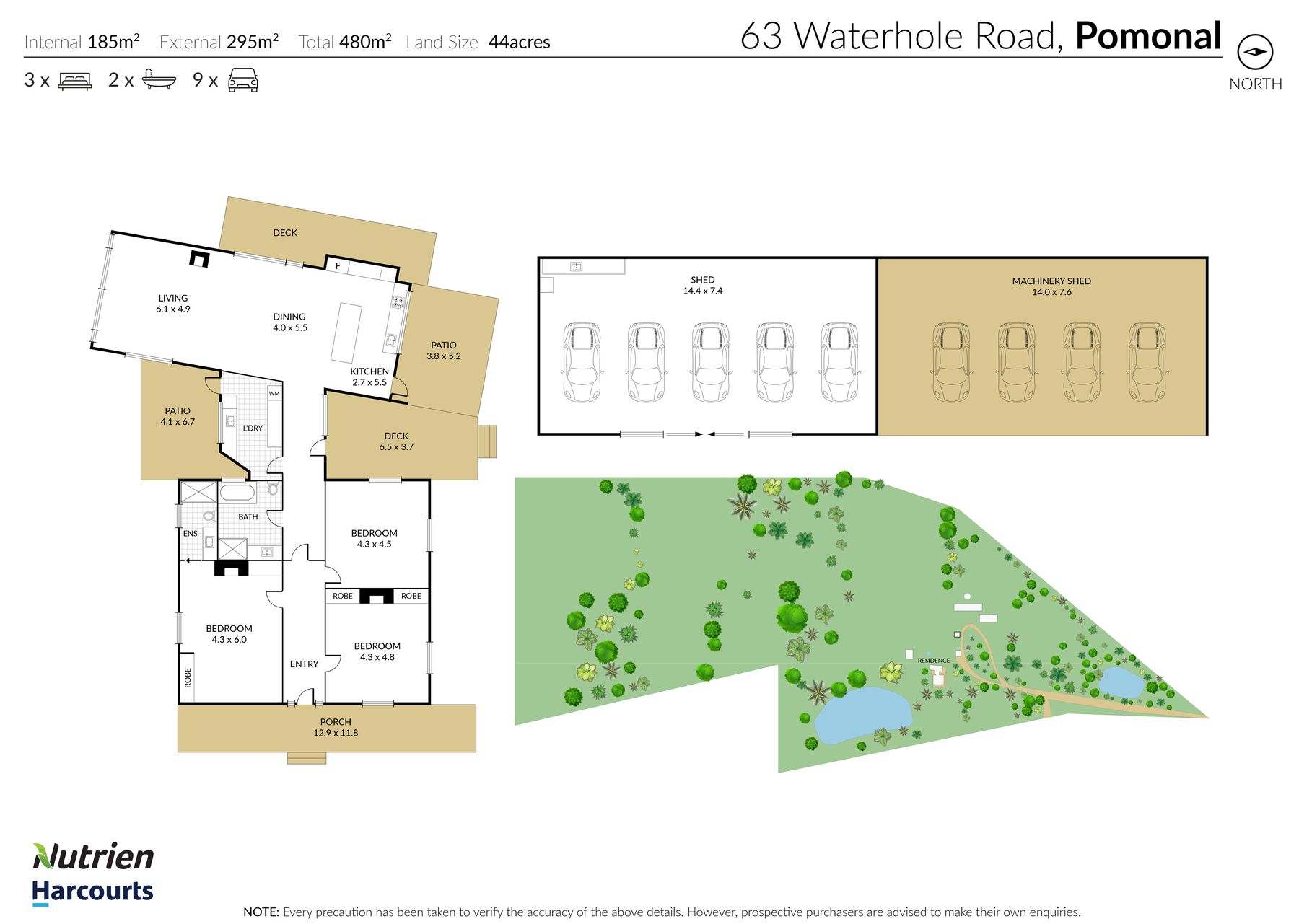 63 Waterhole Road, Pomonal For Sale by Farmbuy.com - floorplan 1