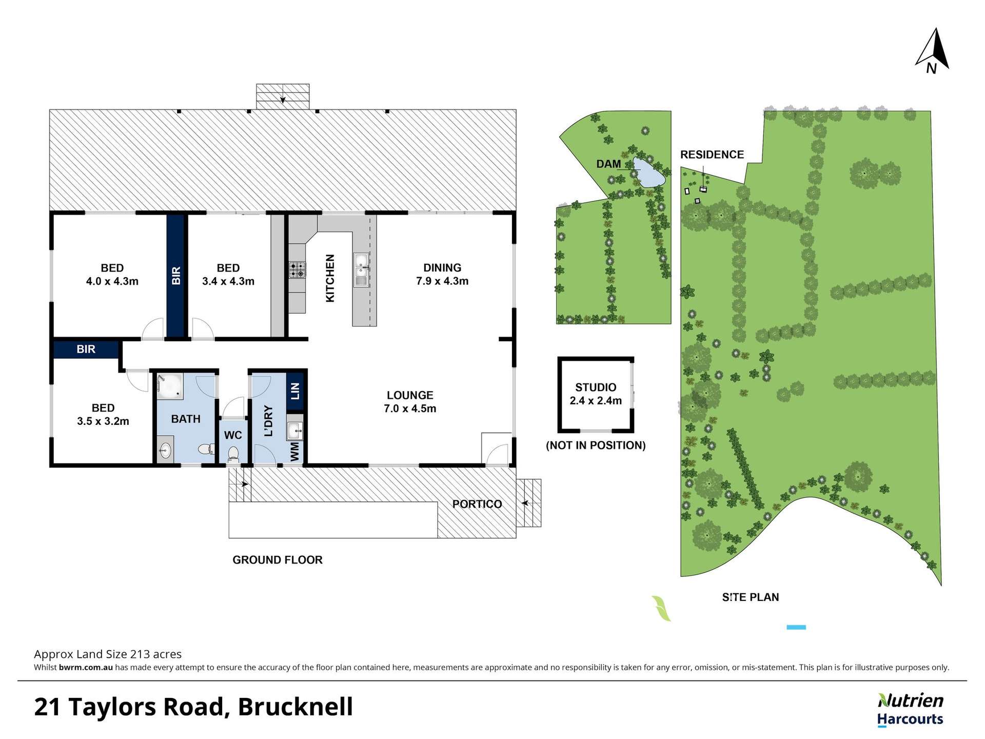 Lot 2, 21 Taylors Road, Brucknell For Sale by Farmbuy.com - floorplan 1