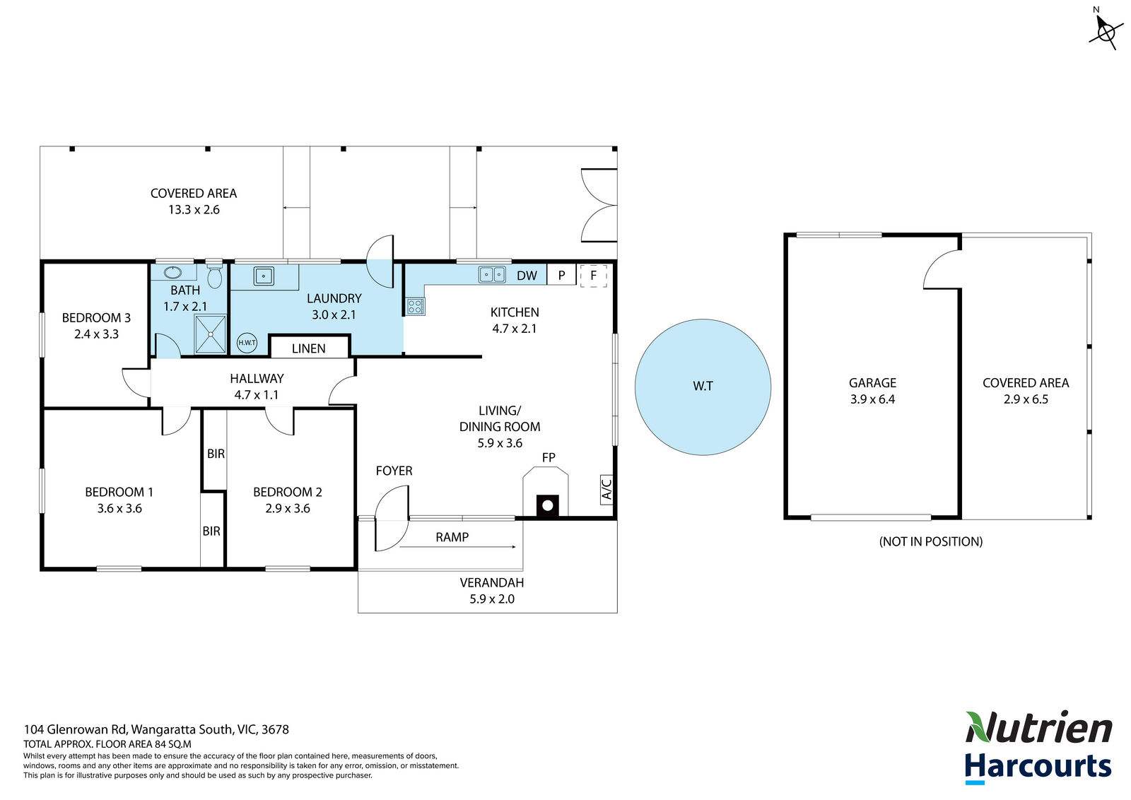 104 Glenrowan Road, Wangaratta South For Sale by Farmbuy.com - floorplan 1
