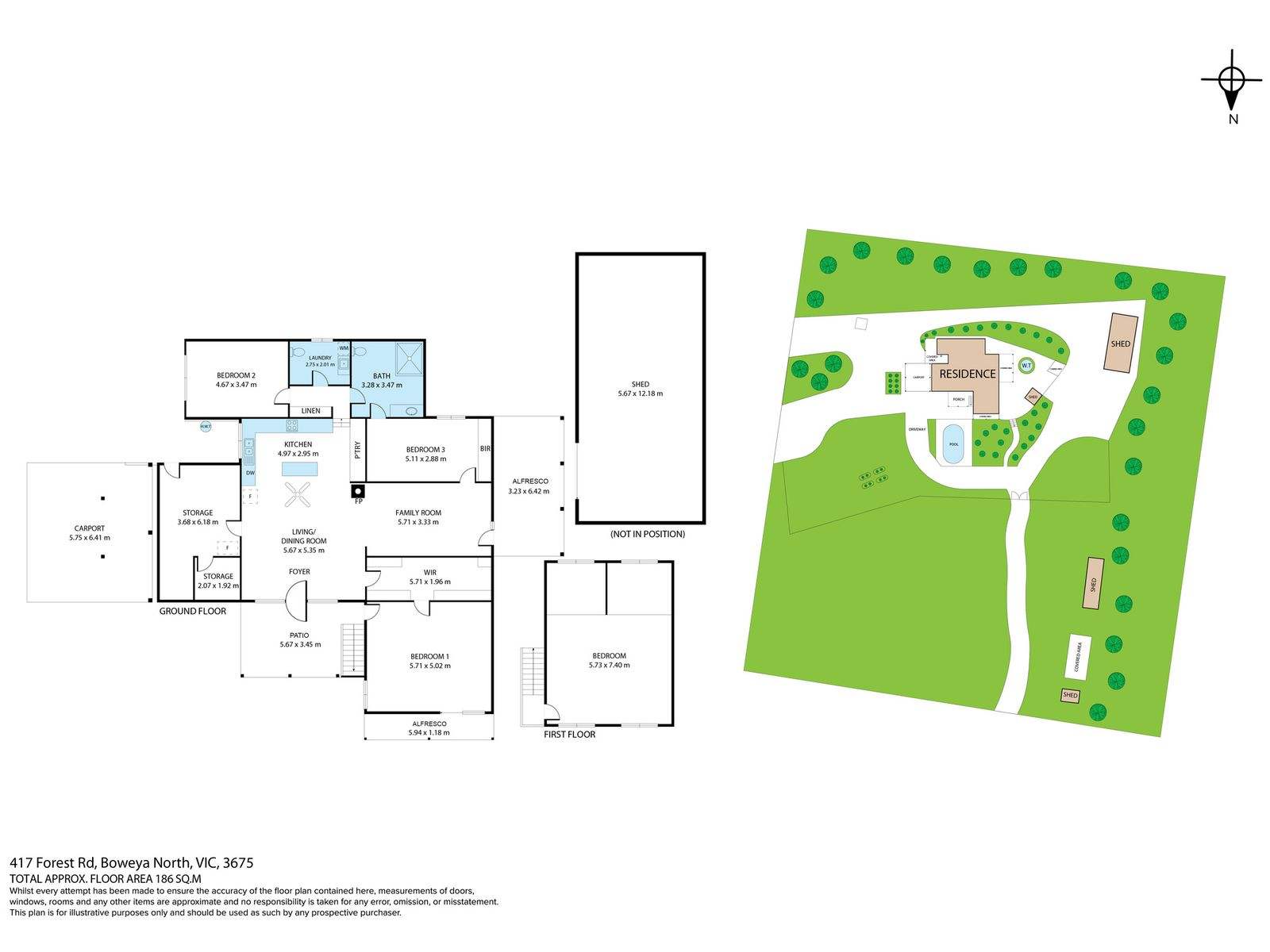417 Forest Road, Boweya North For Sale by Farmbuy.com - floorplan 1