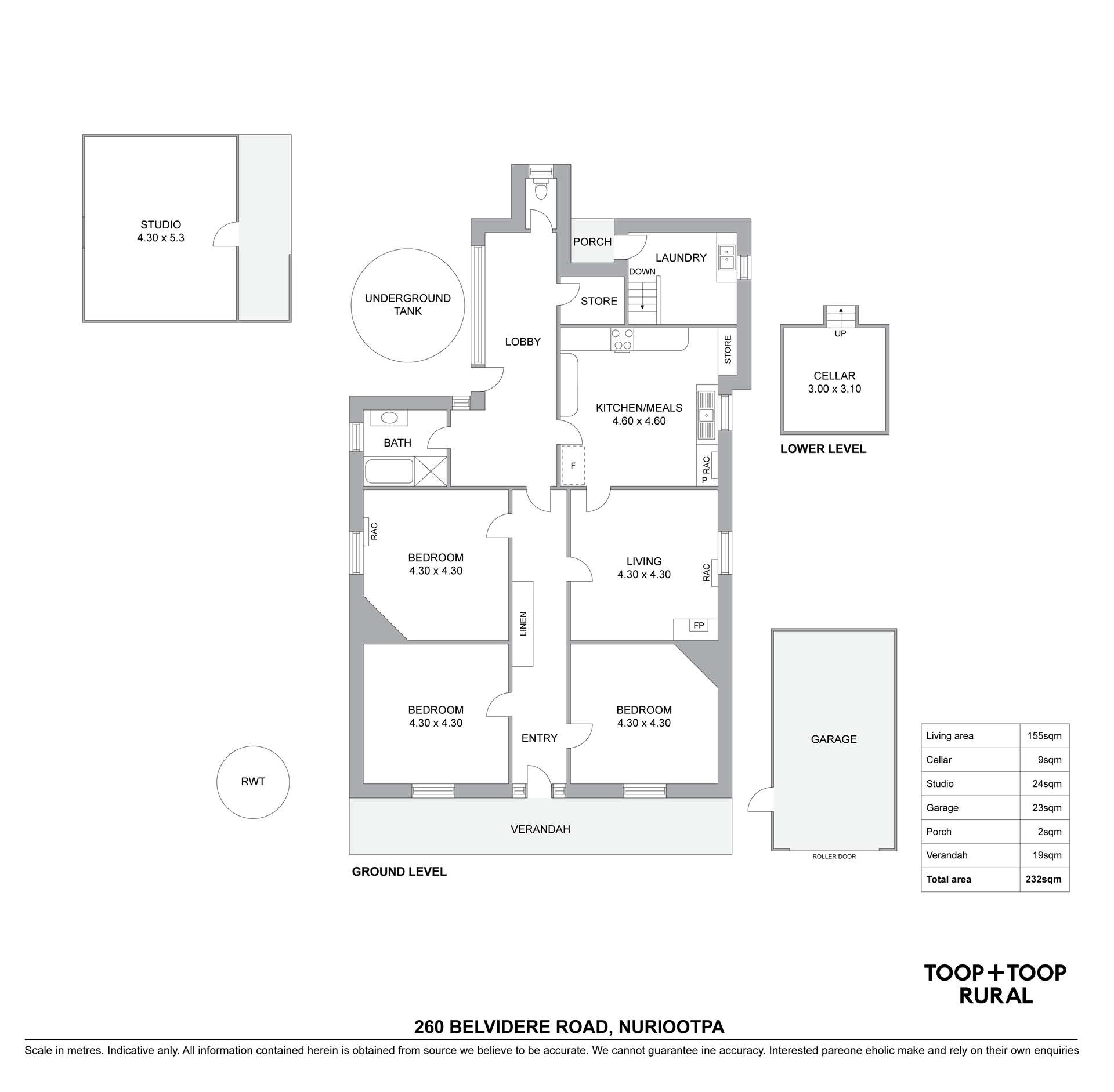 260 Belvidere Road, Nuriootpa For Sale by Farmbuy.com - floorplan 1