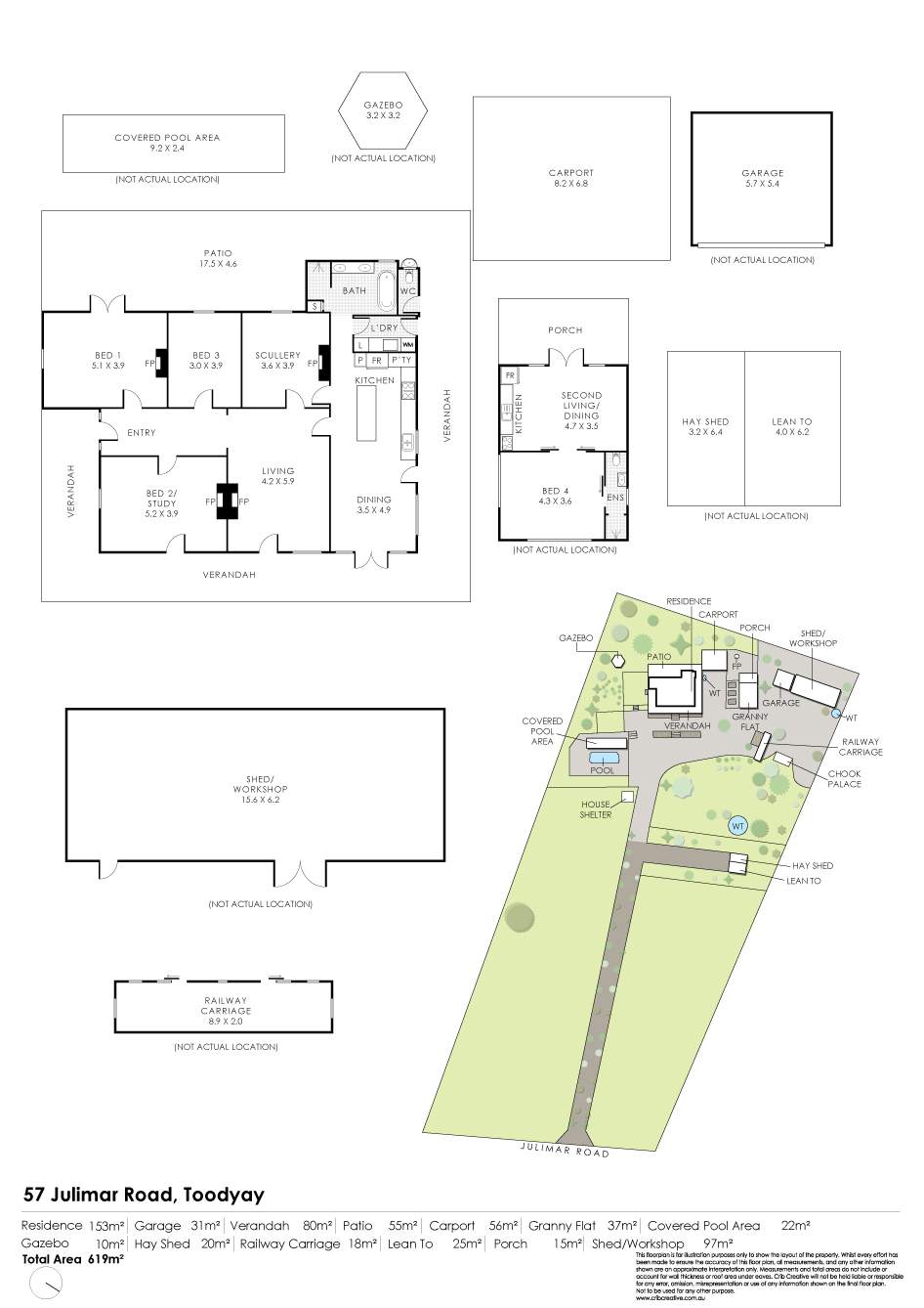 57 Julimar Road, Toodyay For Sale by Farmbuy.com - floorplan 1