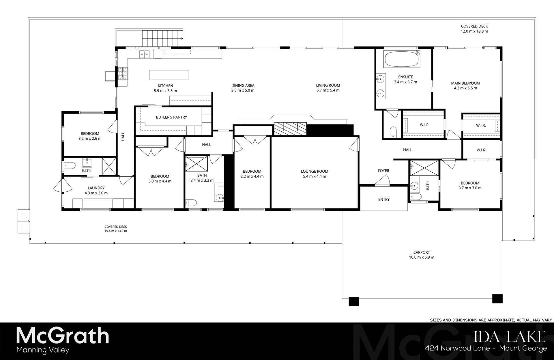 424 Norwood Lane, Mount George For Sale by Farmbuy.com - floorplan 1