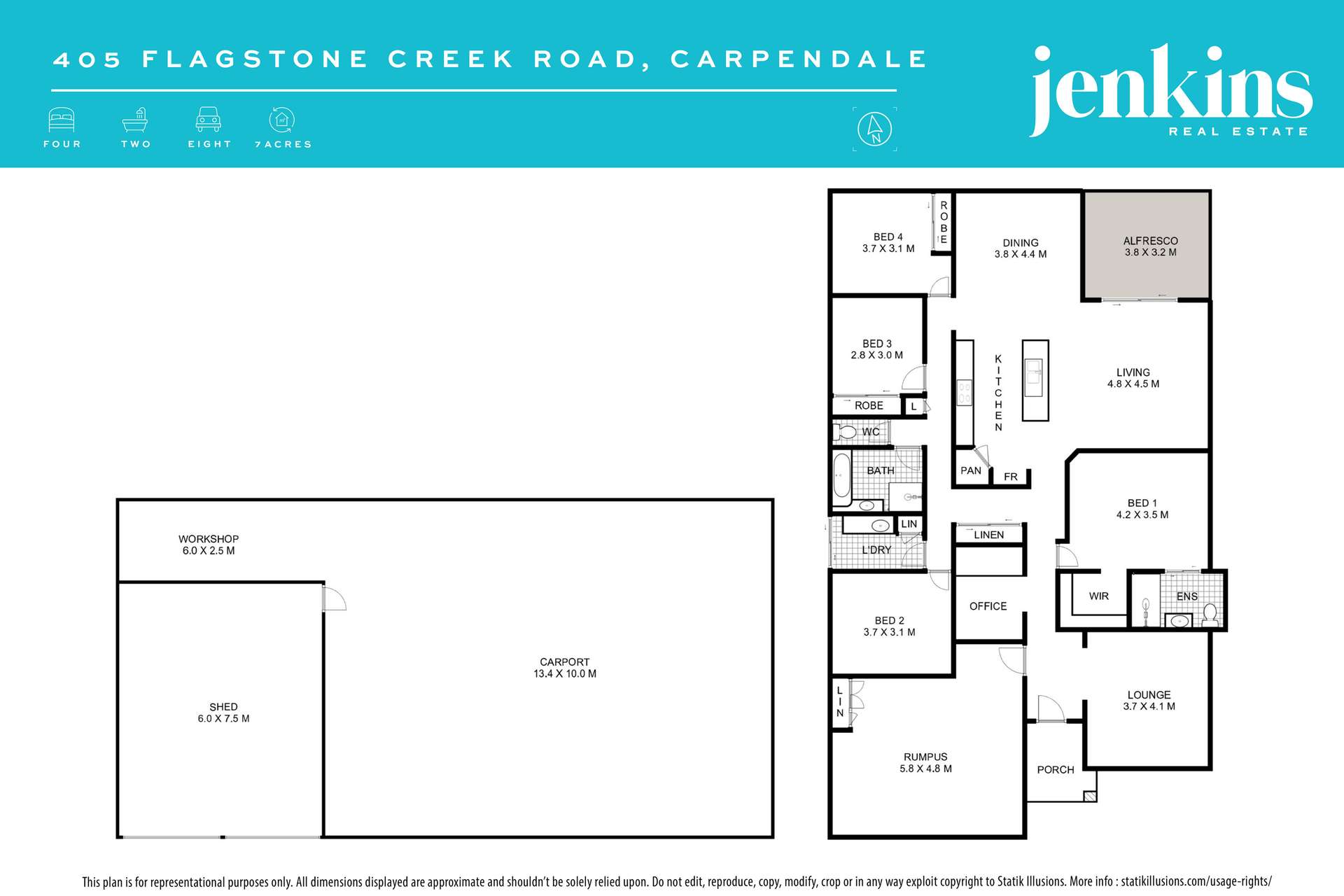 405 Flagstone Creek Road, Carpendale For Sale by Farmbuy.com - floorplan 1