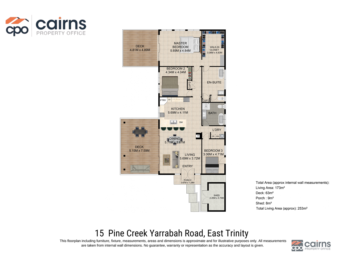 15 Pine Creek Yarrabah Road, East Trinity For Sale by Farmbuy.com - floorplan 1