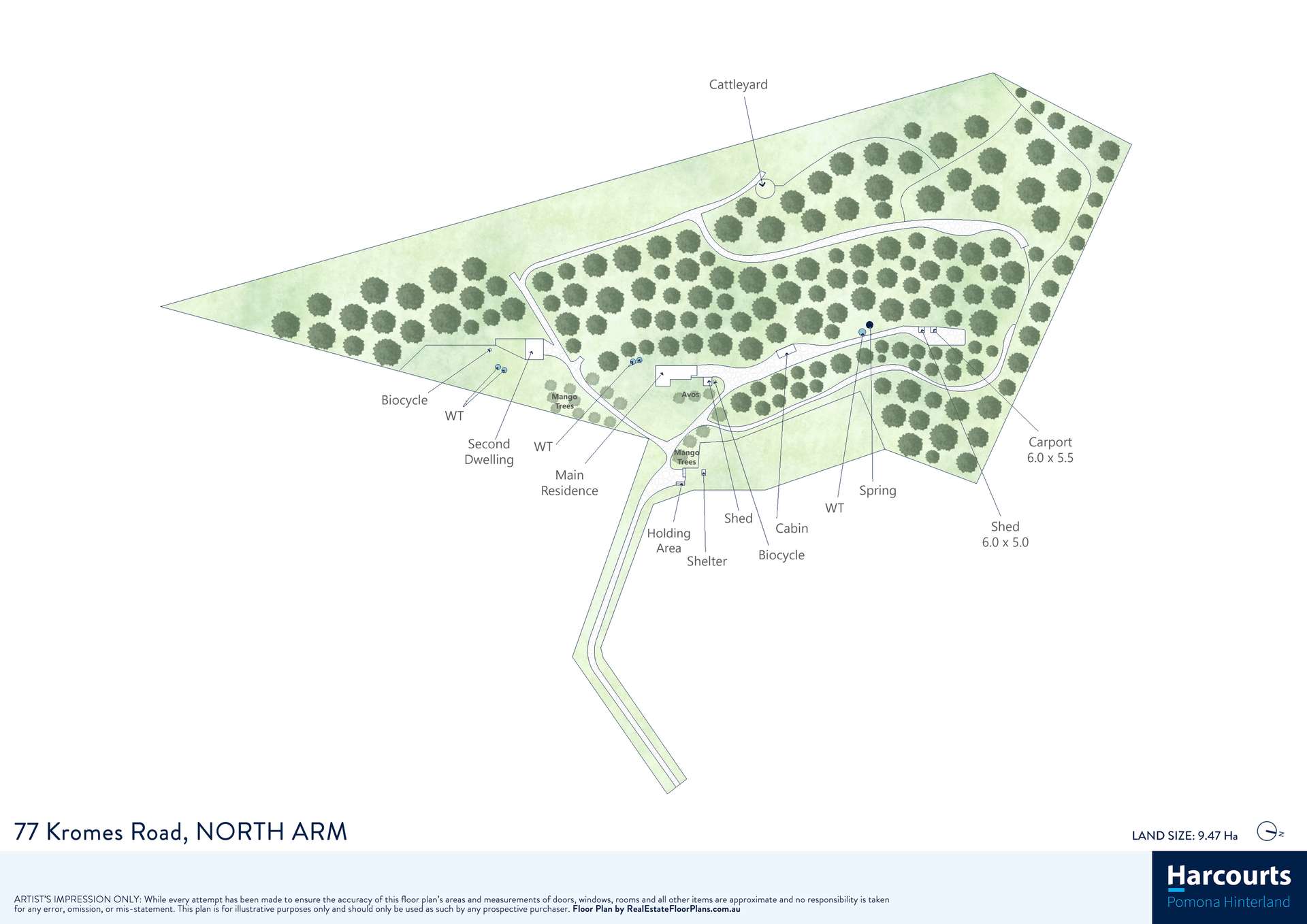 77 Kromes Road, North Arm For Sale by Farmbuy.com - floorplan 2