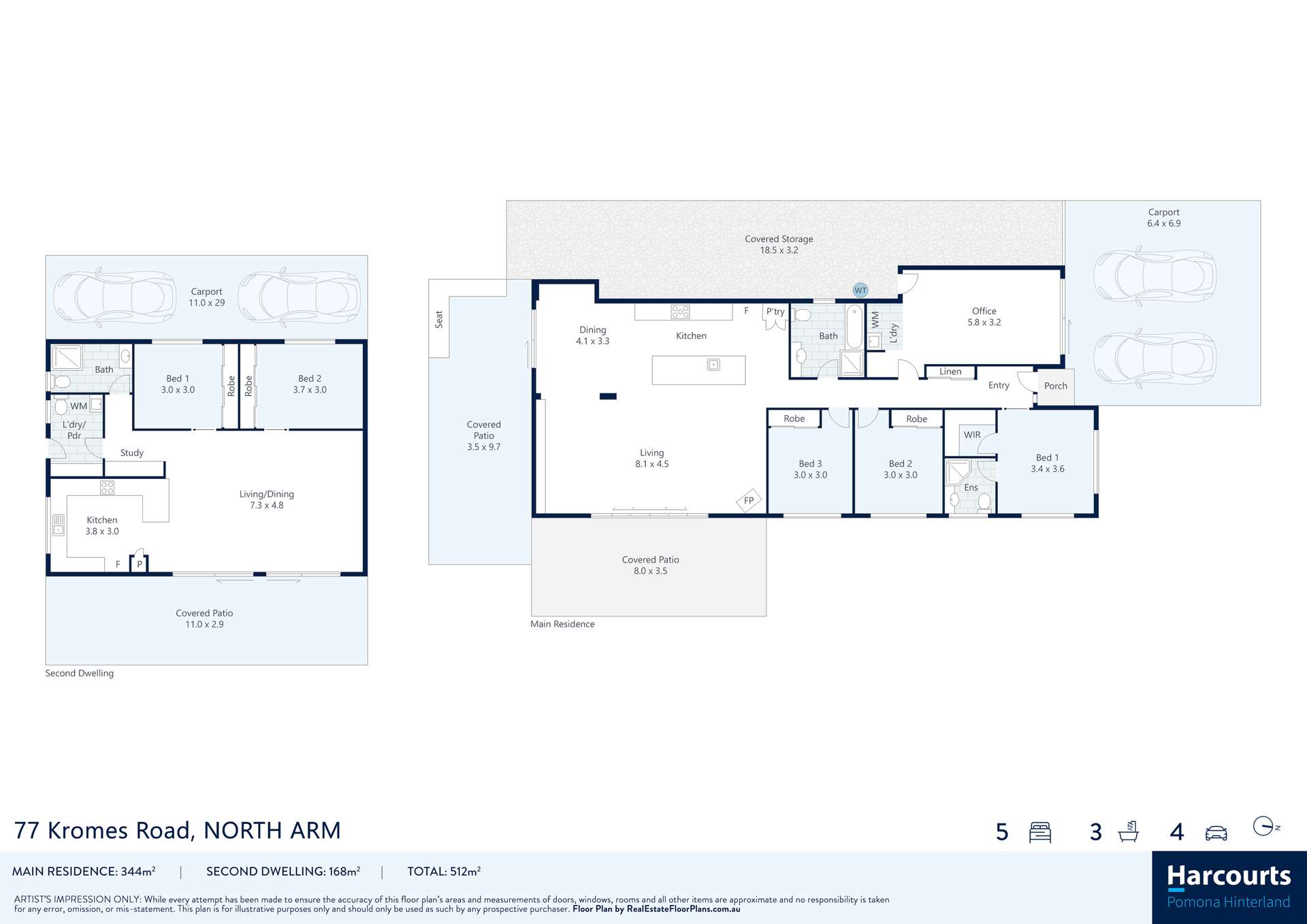 77 Kromes Road, North Arm For Sale by Farmbuy.com - floorplan 1