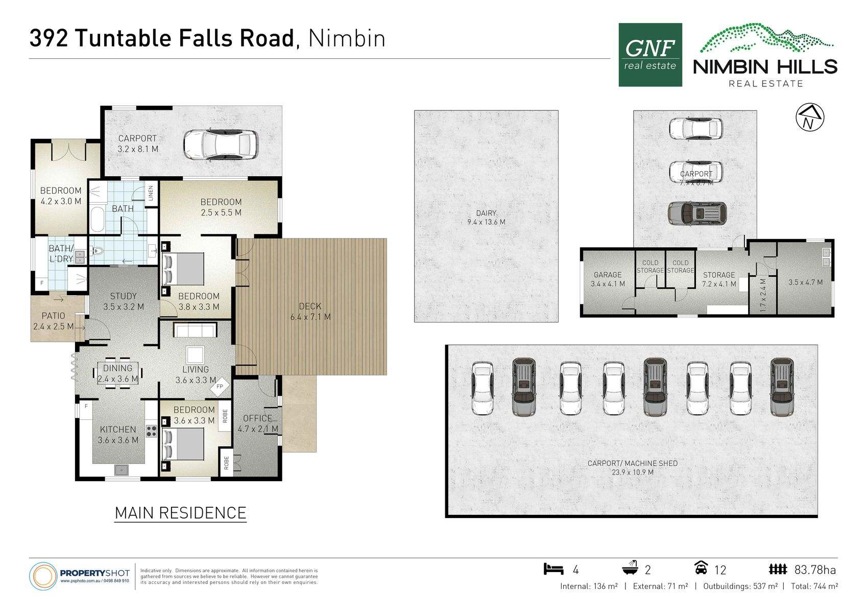 392 Tuntable Falls Road, Nimbin For Sale by Farmbuy.com - floorplan 1
