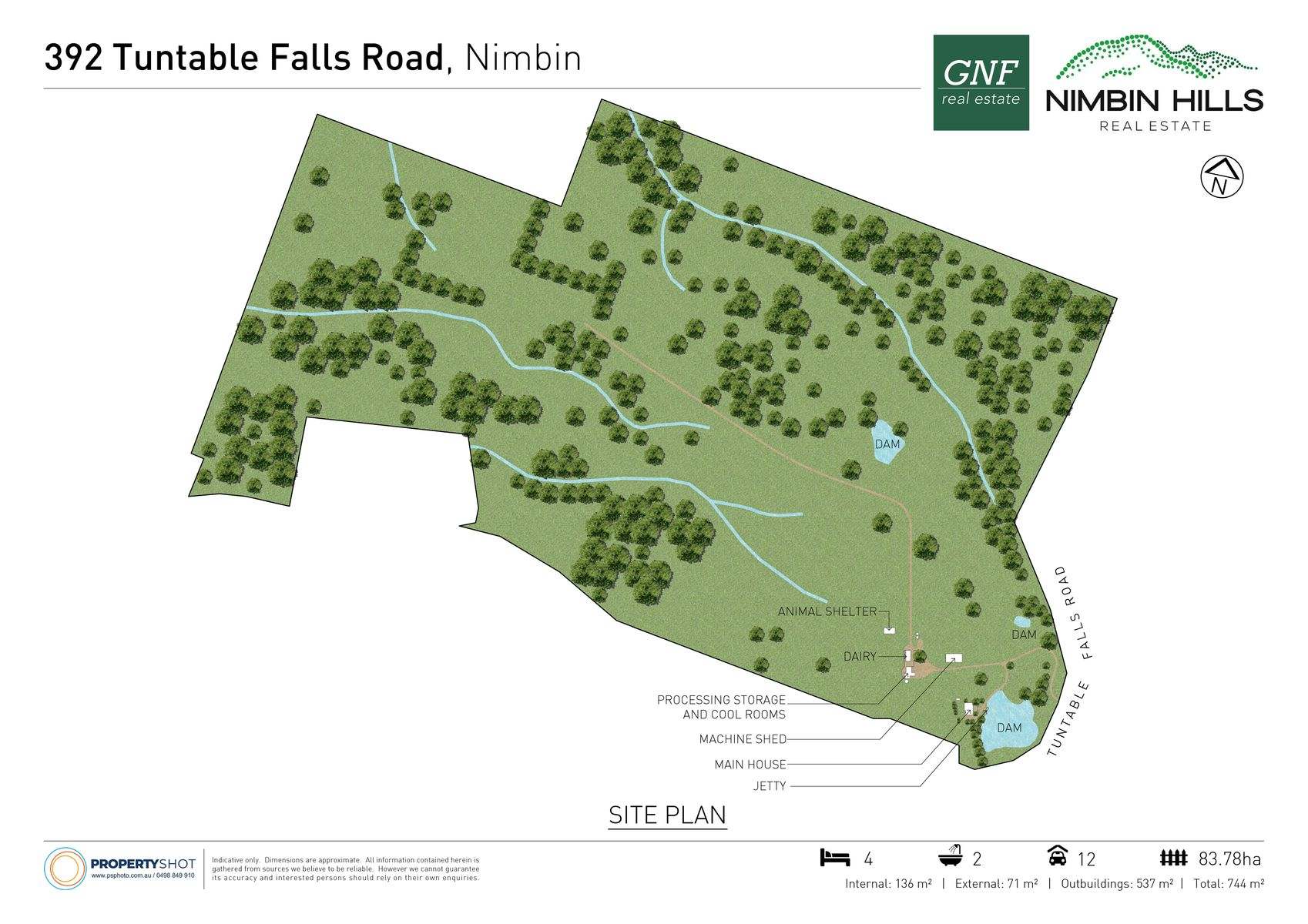 392 Tuntable Falls Road, Nimbin For Sale by Farmbuy.com - floorplan 2
