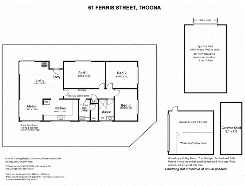 61 Ferris Street, Thoona For Sale by Farmbuy.com - floorplan 1