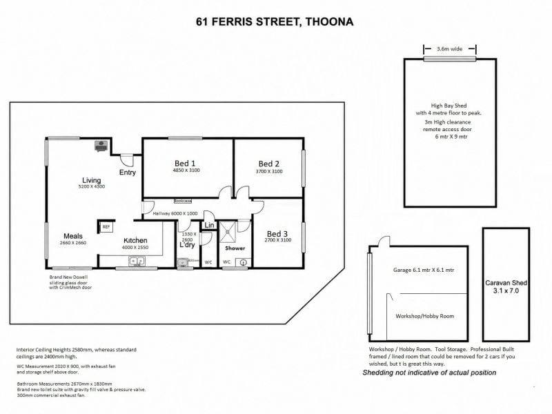 61 Ferris Street, Thoona For Sale by Farmbuy.com - floorplan 2