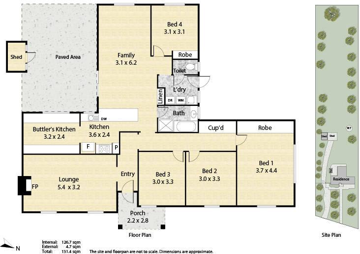 63 Goomalling Road, Northam For Sale by Farmbuy.com - floorplan 1