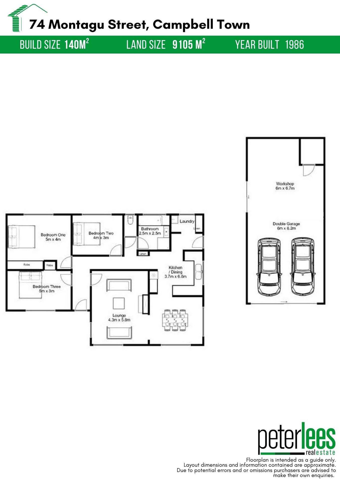 74 Montagu Street, Campbell Town For Sale by Farmbuy.com - floorplan 1