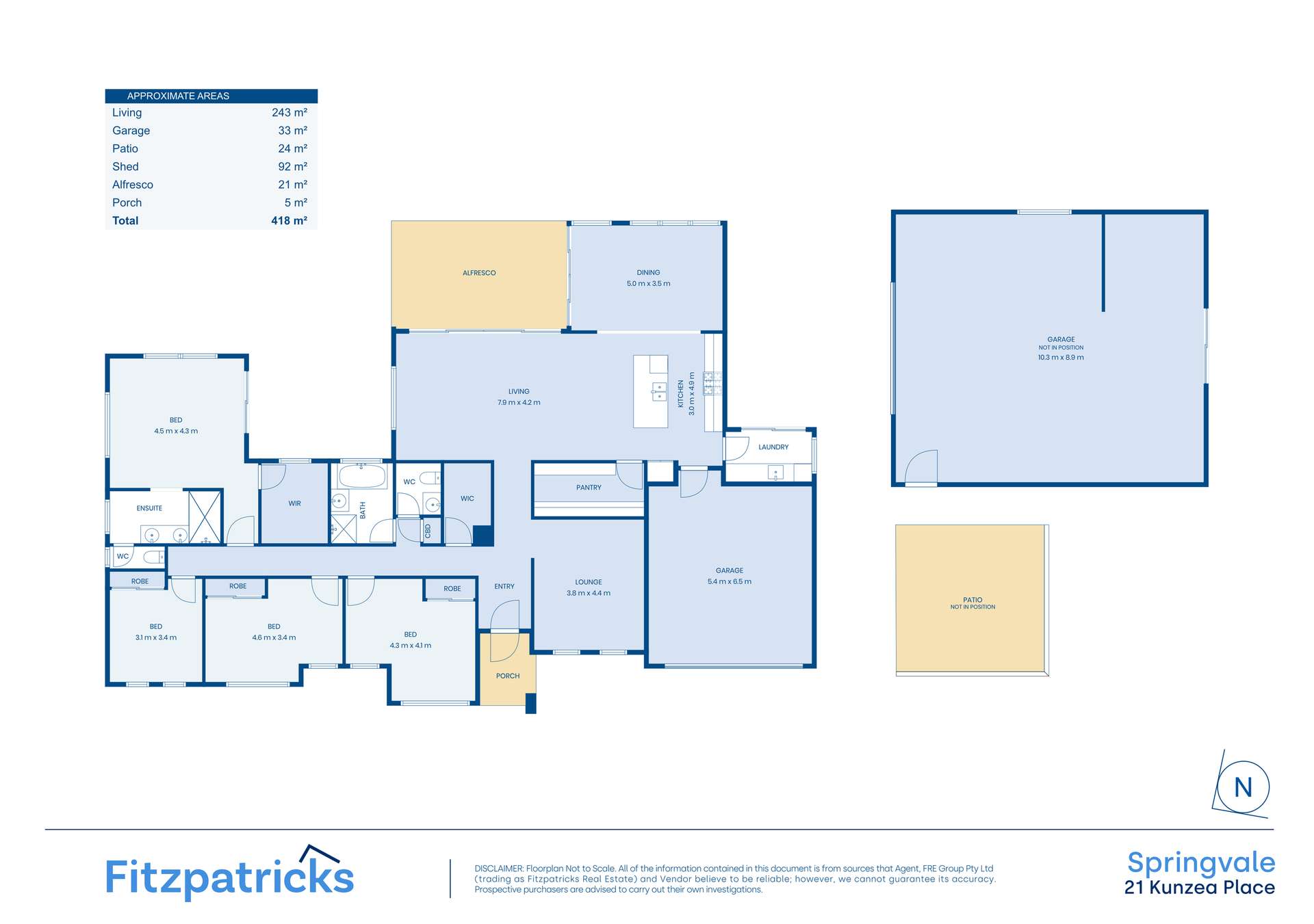 21 Kunzea Place, Springvale For Sale by Farmbuy.com - floorplan 1