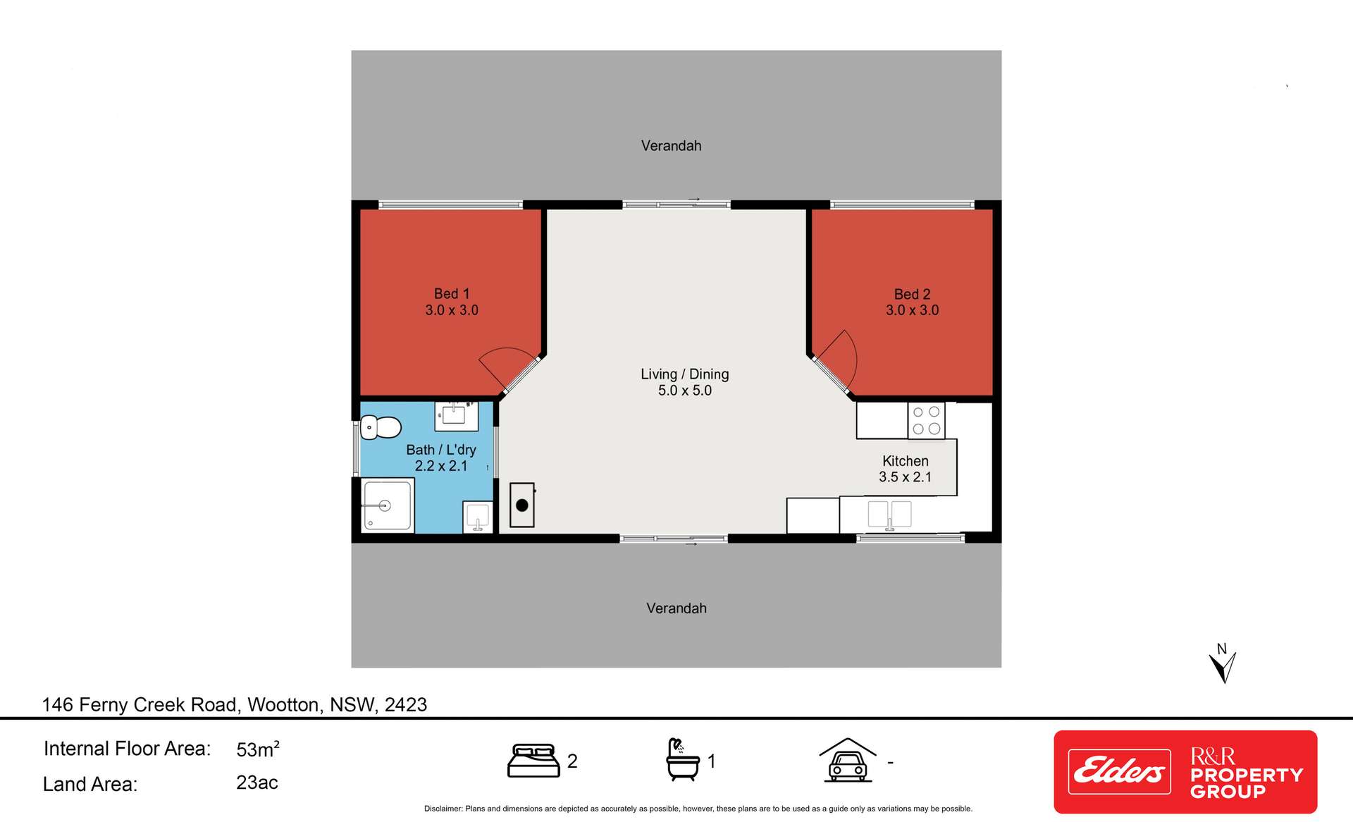 146 Ferny Creek Road, Wootton For Sale by Farmbuy.com - floorplan 1