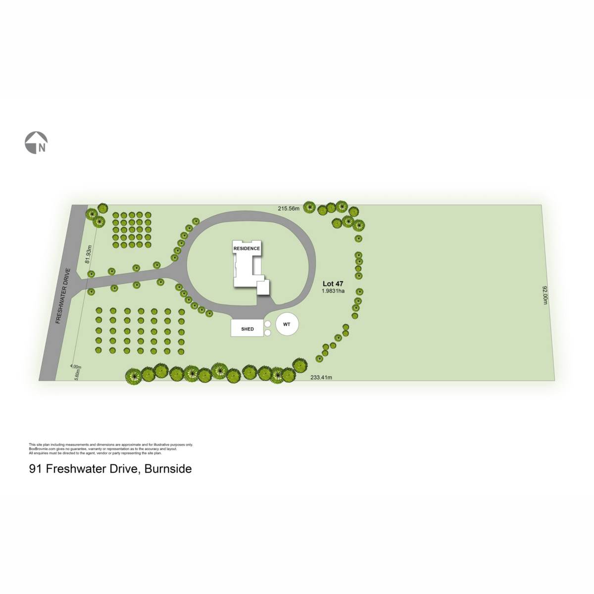91 Freshwater Drive, Burnside For Sale by Farmbuy.com - floorplan 1