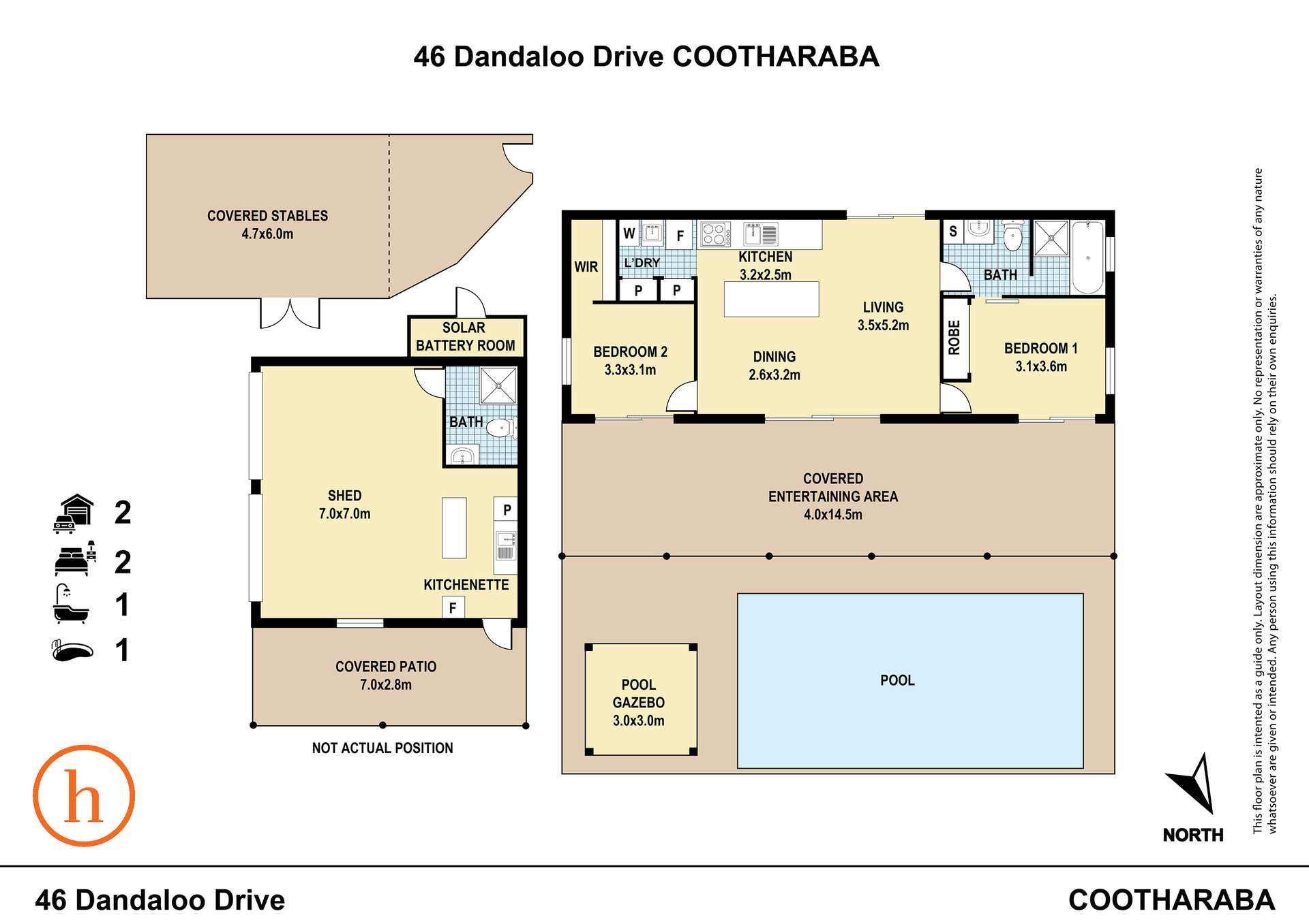 46 Dandaloo Drive, Cootharaba For Sale by Farmbuy.com - floorplan 1
