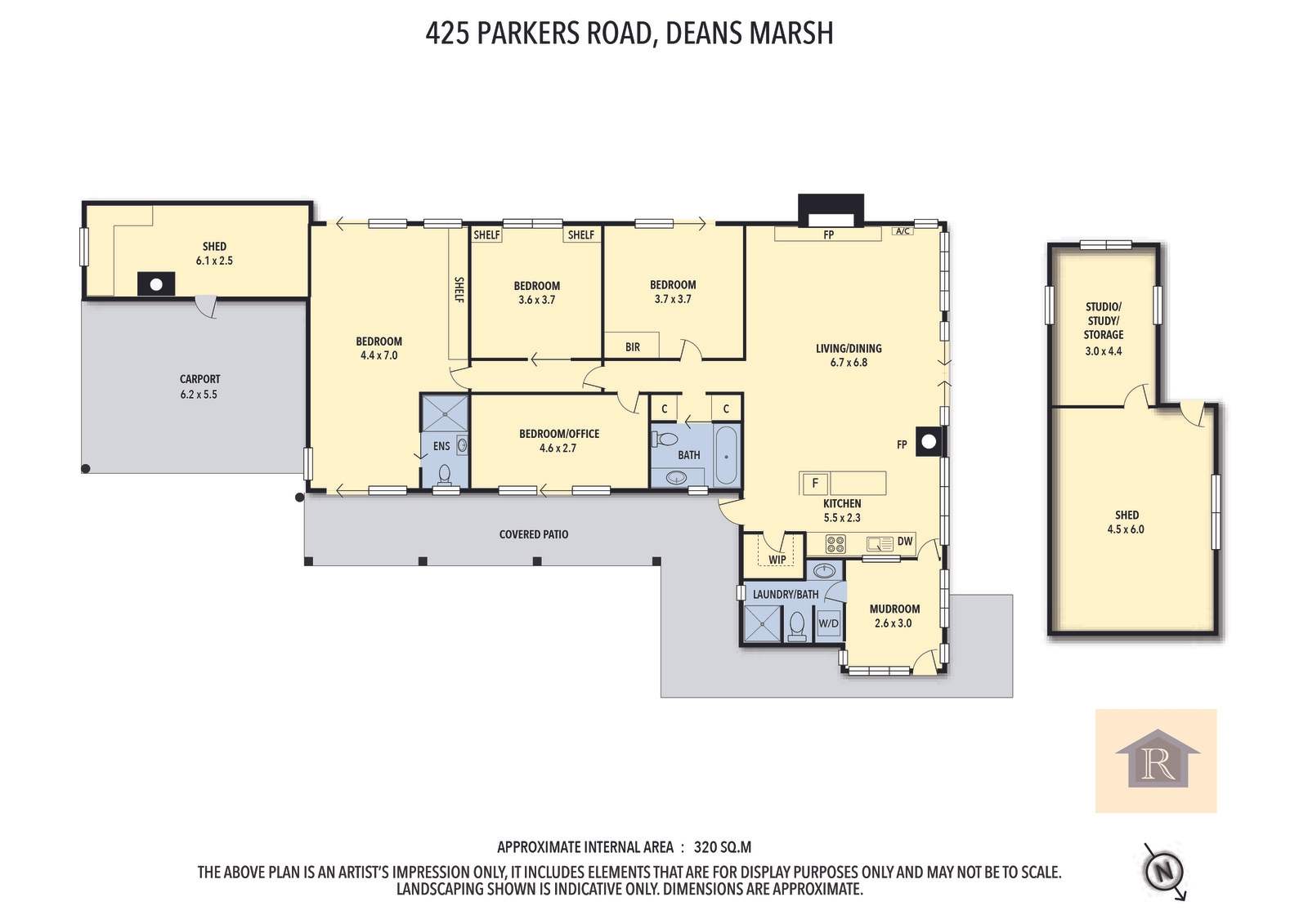 425 Parkers Road, Deans Marsh For Sale by Farmbuy.com - floorplan 1