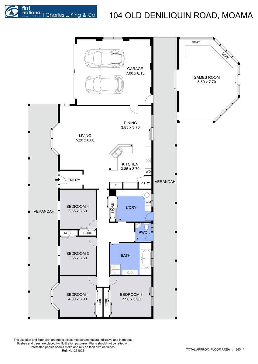 104 Old Deniliquin Road, Moama For Sale by Farmbuy.com - floorplan 1