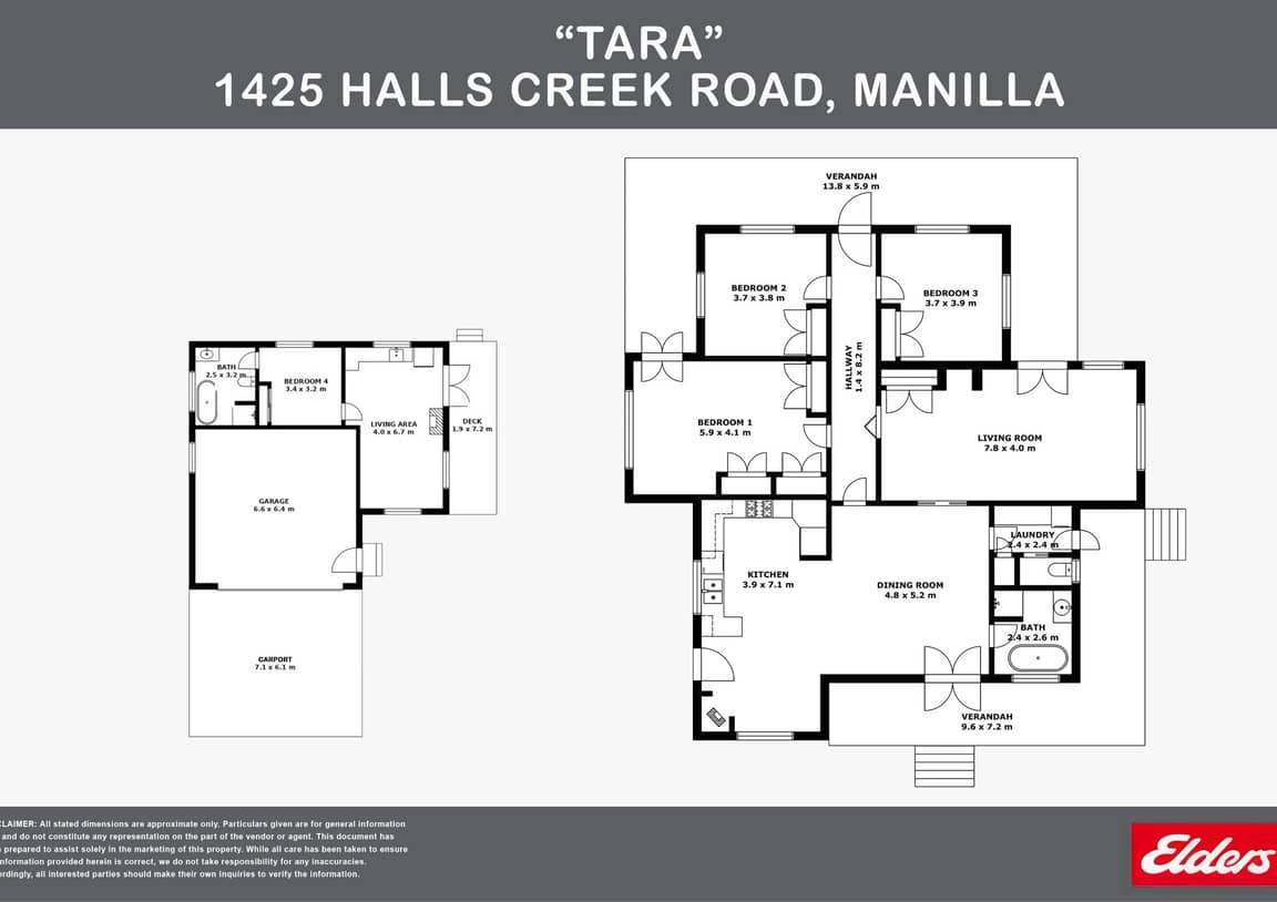 Tara, 1425 Halls Creek Road, Manilla For Sale by Farmbuy.com - floorplan 2