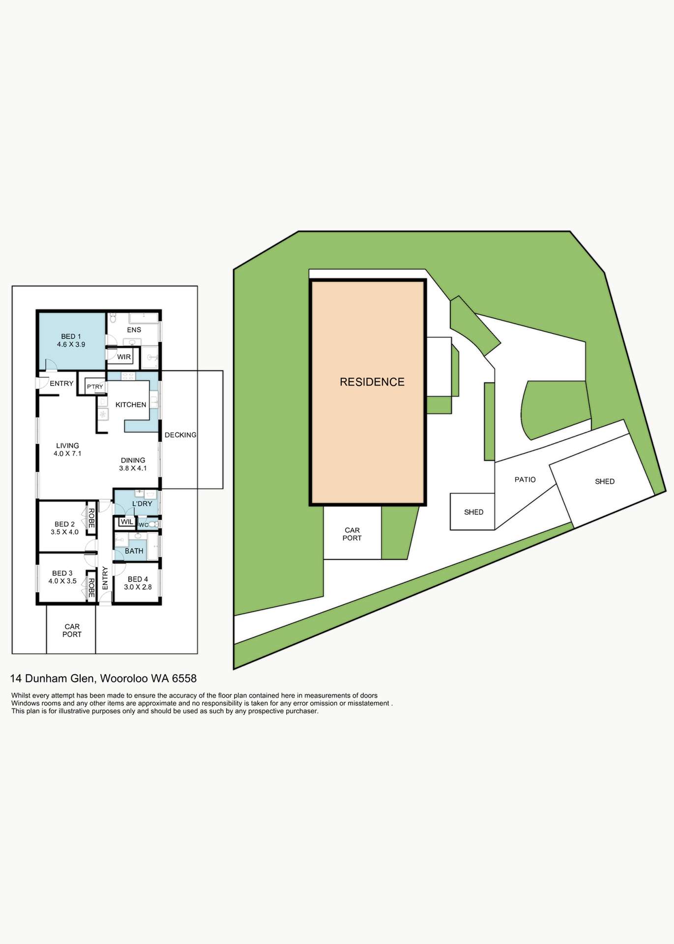14 Dunham Glen, Wooroloo For Sale by Farmbuy.com - floorplan 1
