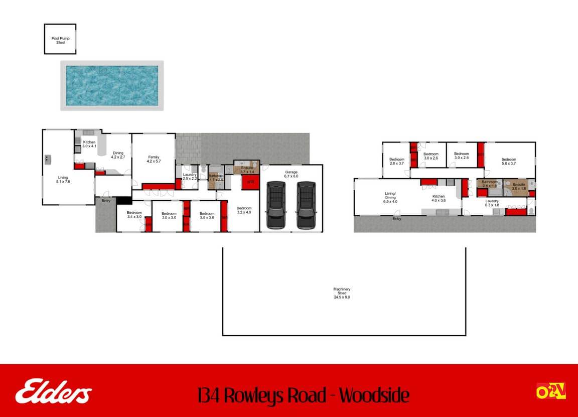 134 Rowleys Road, Woodside For Sale by Farmbuy.com - floorplan 1