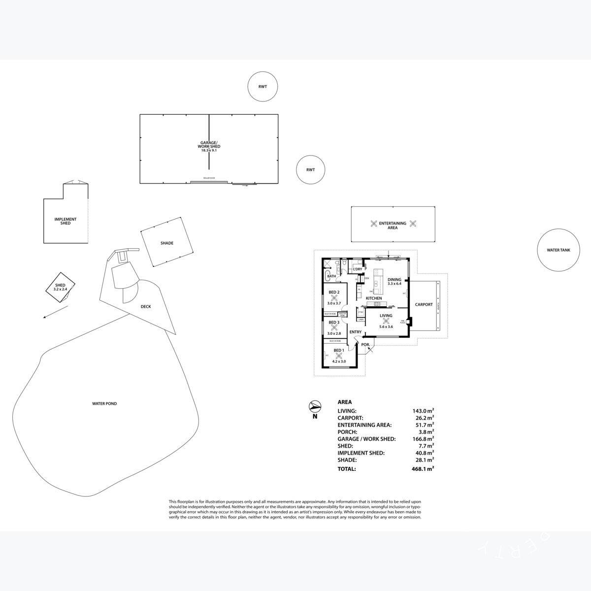 2 Bagshaw Road, Kersbrook For Sale by Farmbuy.com - floorplan 1